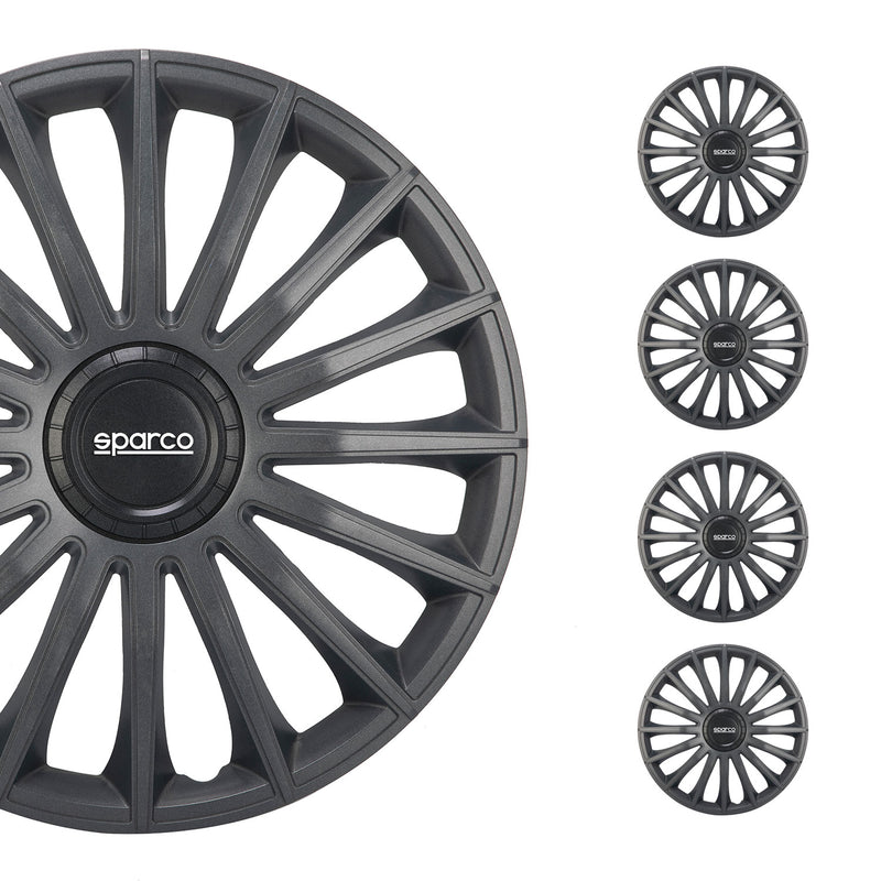 Coprimozzi Sparco 15 pollici Grigio Treviso 4 pezzi