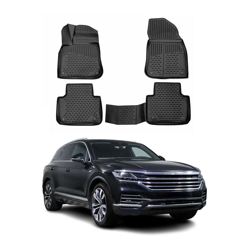 Tappetini VW Touareg 2018-2021 in TPE nero, 4 pezzi