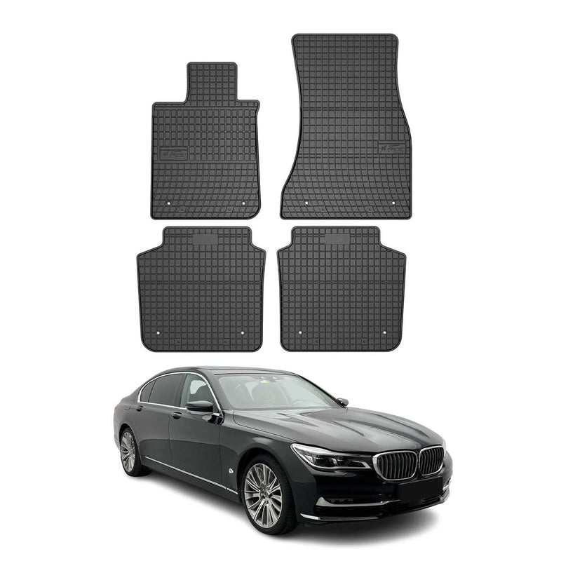 2015-2022 BMW 7er G12 Fußmatten Gummi Schwarz 4 tlg