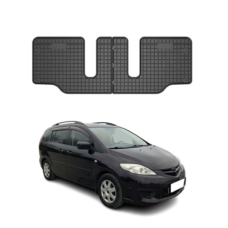 Tappetini in gomma neri per Mazda 5 3a fila 2005-2010, 2 pezzi