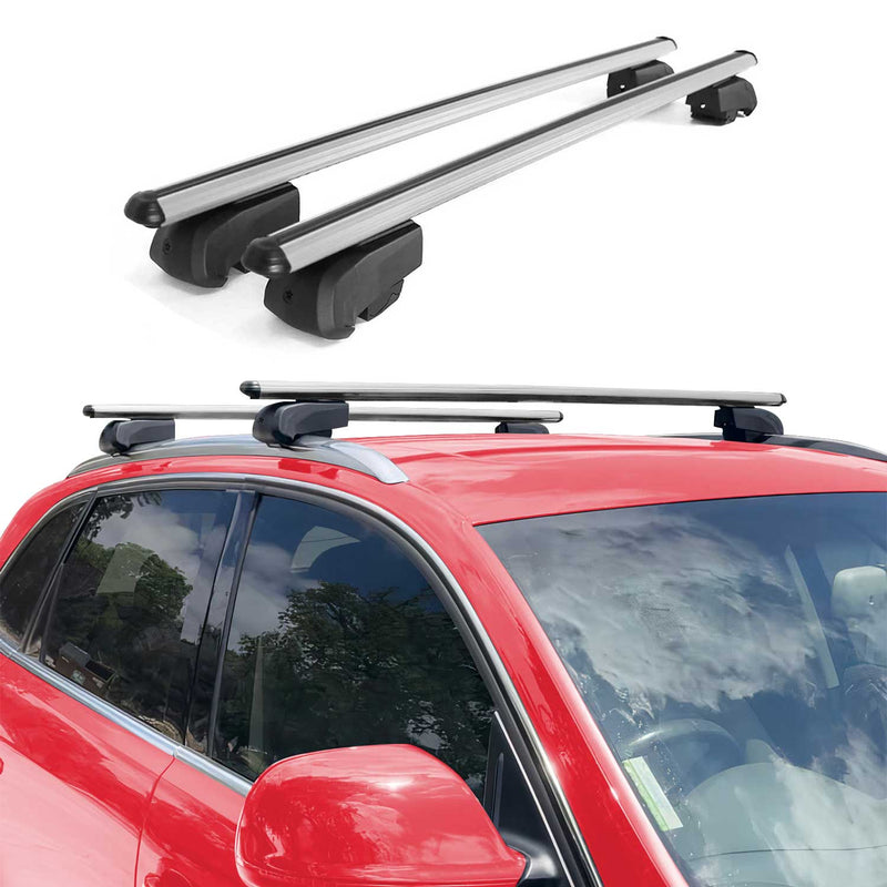 Portapacchi da tetto per Lexus LX 570 SUV J200 2015-2021 in alluminio argento ABE