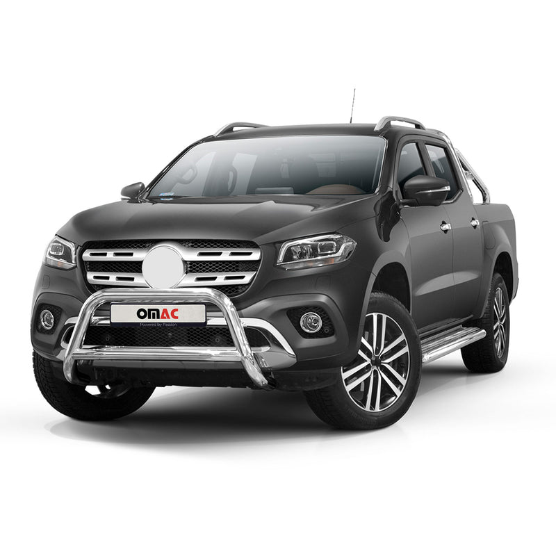 Protezione anteriore per Mercedes Classe X 2017-2020 ABE acciaio argento