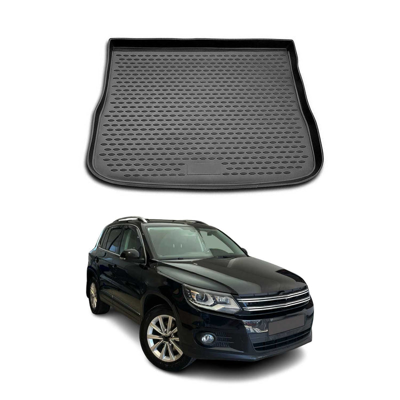 Tappetino per bagagliaio in gomma TPE per VW Tiguan 2007-2017, nero