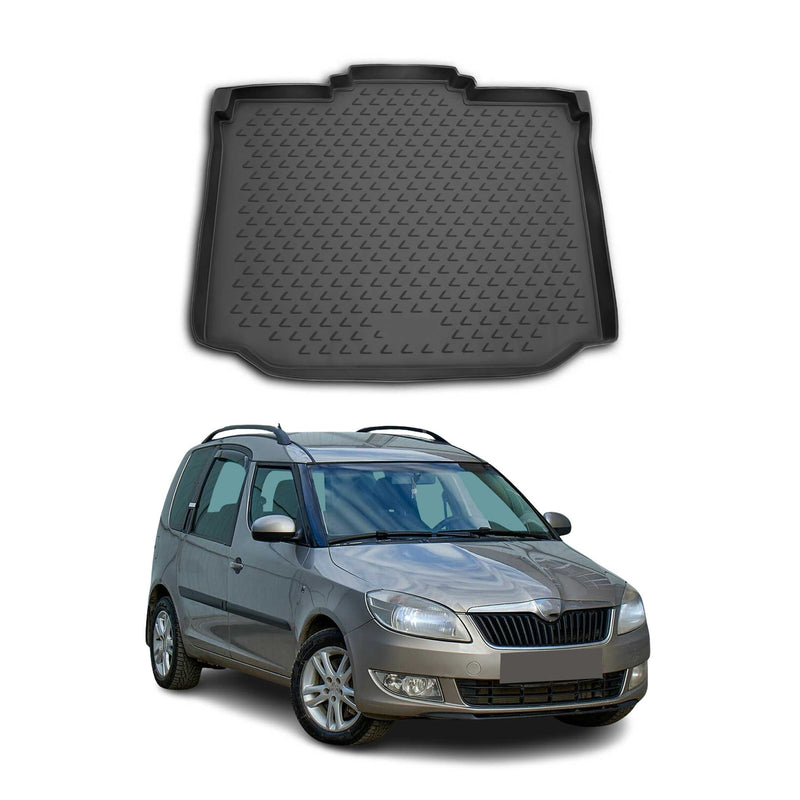 Tappetino per bagagliaio per Skoda Roomster 2006-2015 in gomma TPE nero