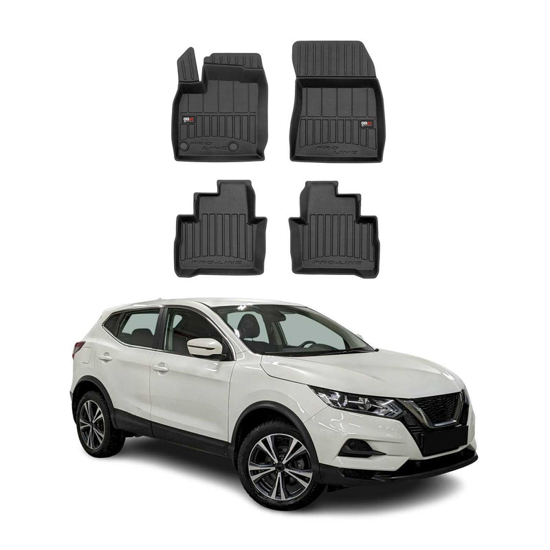Tappetini Nissan Qashqai 2021-2025 in TPE nero, 4 pezzi