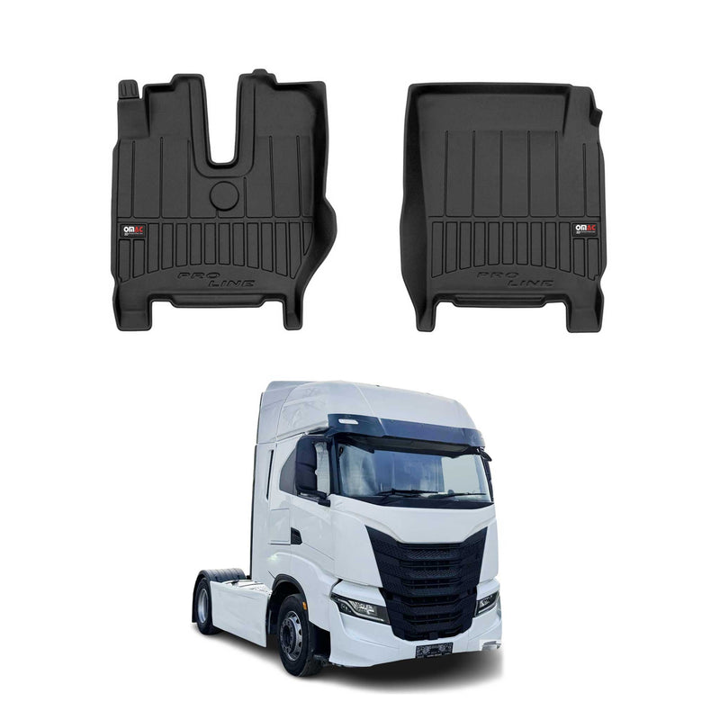 2019-2025 Iveco S-Way Fußmatten TPE Schwarz 2 tlg