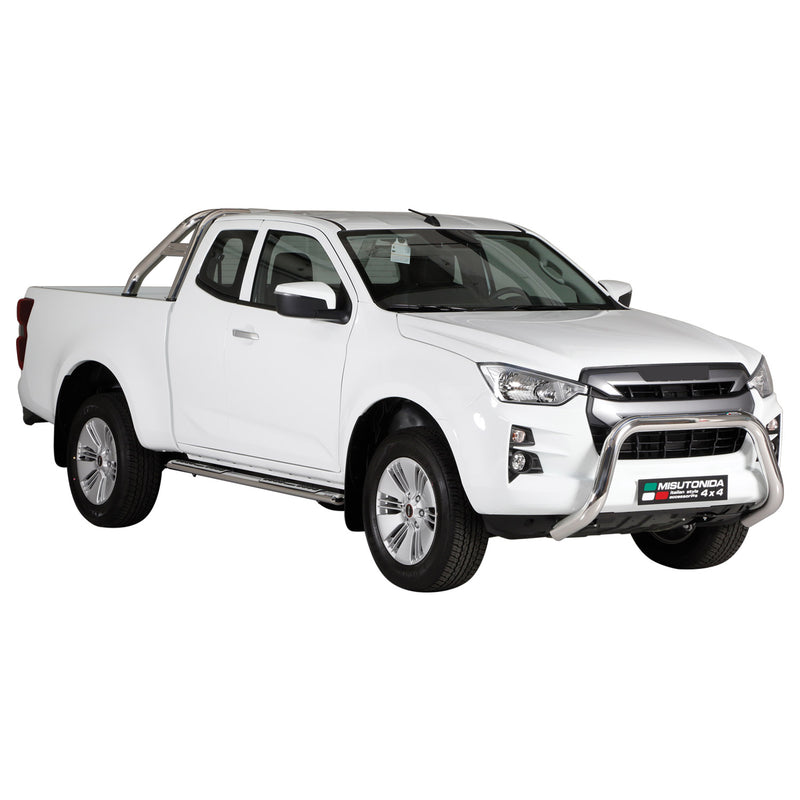 Minigonne laterali in acciaio per Isuzu D-Max Space Cab 2020-2025 Grigio