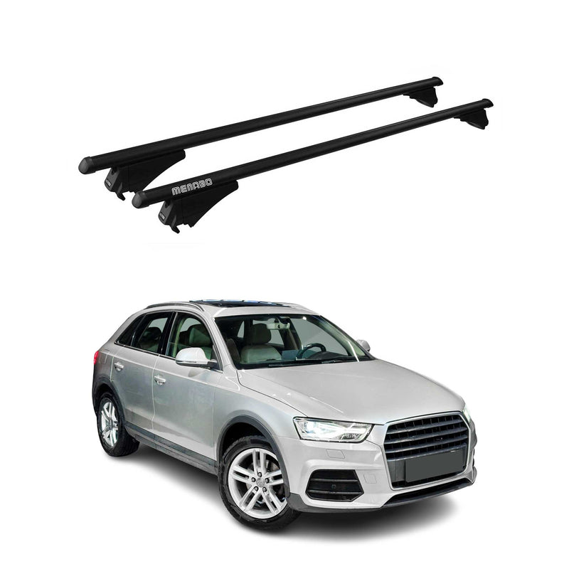 Portapacchi Menabo per Audi Q3 8U 2011-2018 ABE alluminio nero 2x