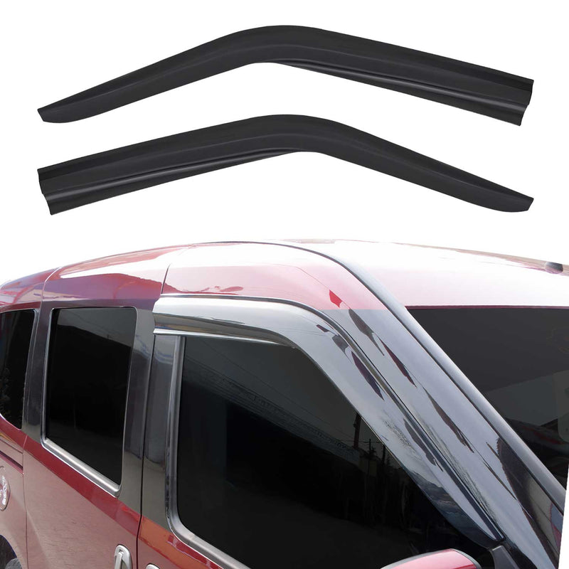 2 deflettori d'aria e deflettori antipioggia per Ford Transit Connect 2002-2014 in acrilico scuro