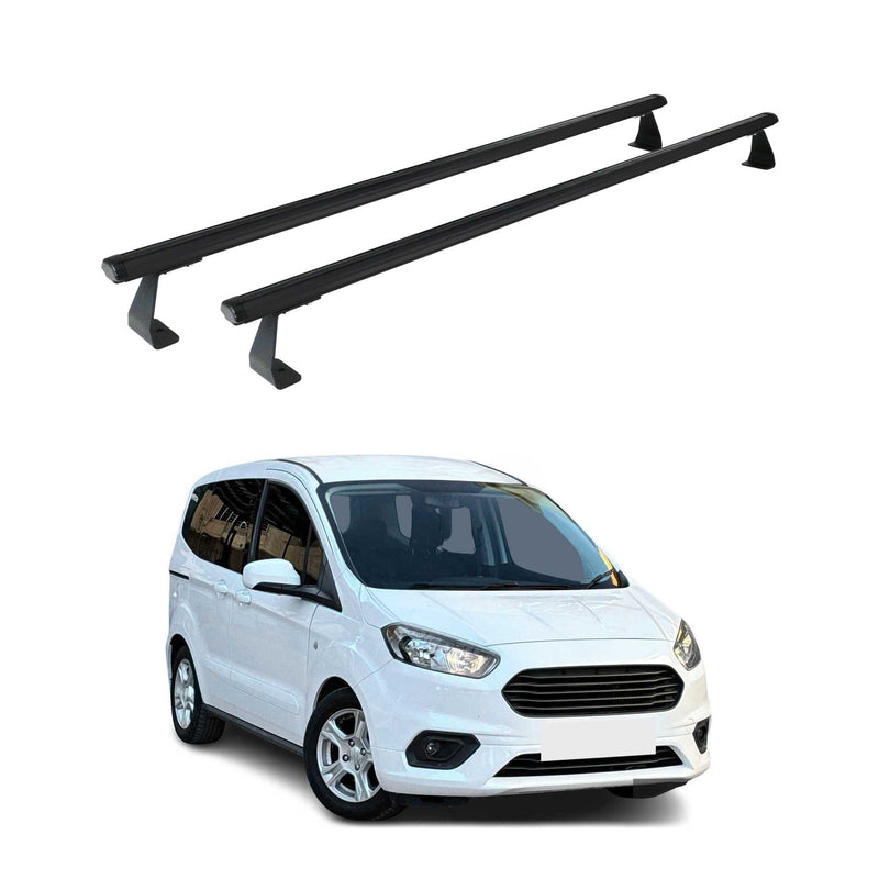 Portapacchi da tetto per Ford Transit Courier 2014-2025 Nero Alu 2 pezzi