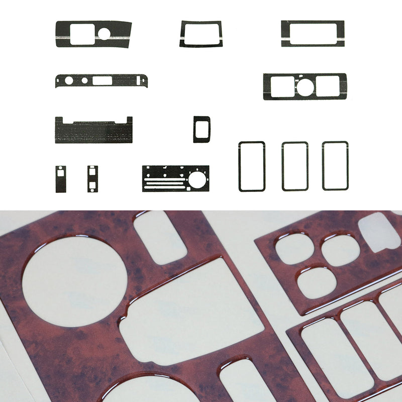 Decorazione interna abitacolo per camion Volvo FH12 1993-2002 effetto radica, 13 pezzi