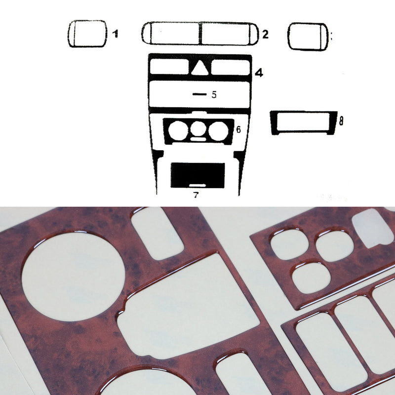 Decorazione interna abitacolo per Audi A3 8L 1996-2000 effetto radica 8 pezzi