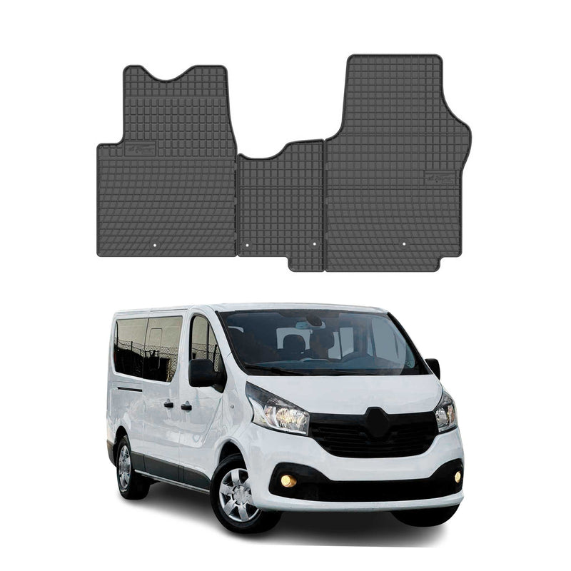 Tappetini Opel Vivaro 2014-2019 in TPE Nero, 3 pezzi