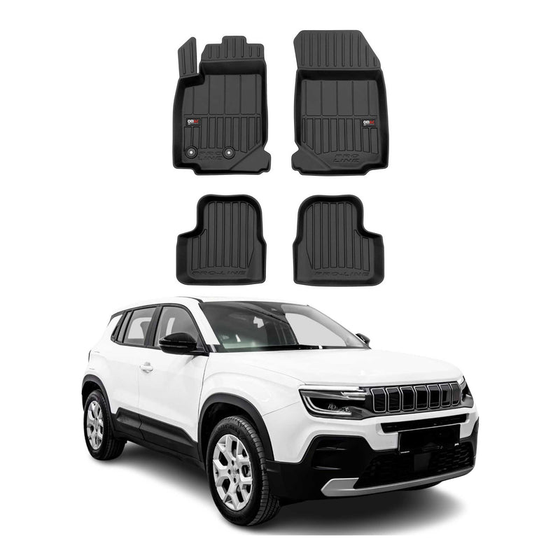Tappetini Jeep Avenger 2023-2025 in TPE nero, 3 pezzi