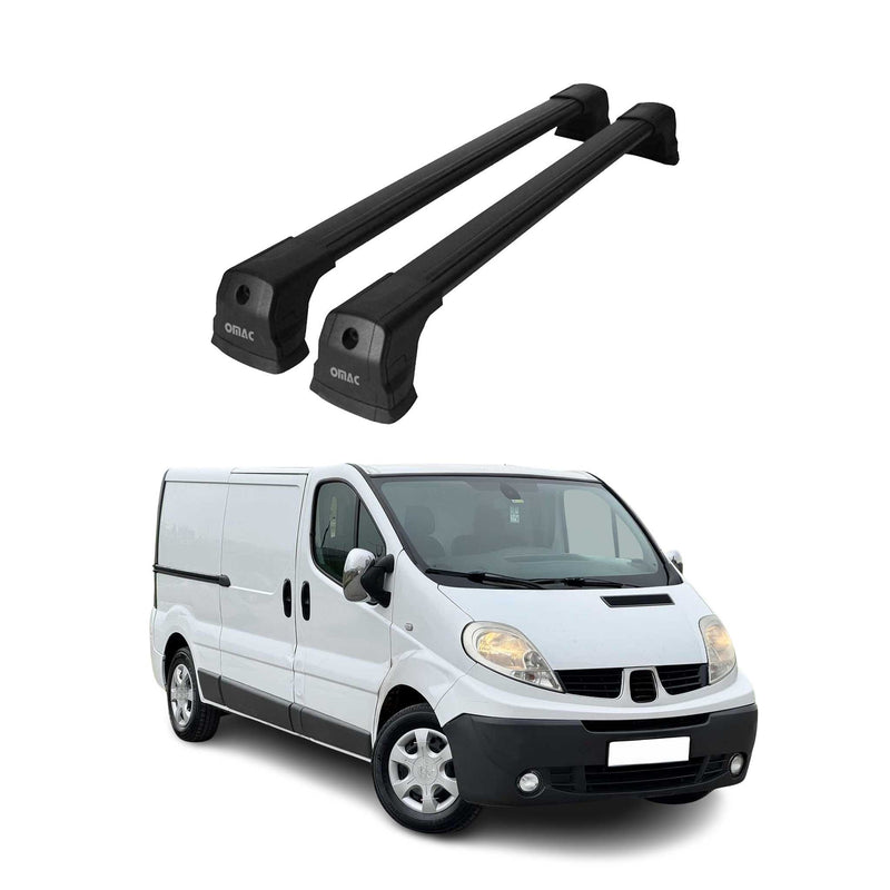 Portapacchi da tetto per Renault Trafic 2 2001-2014 portapacchi base in alluminio nero