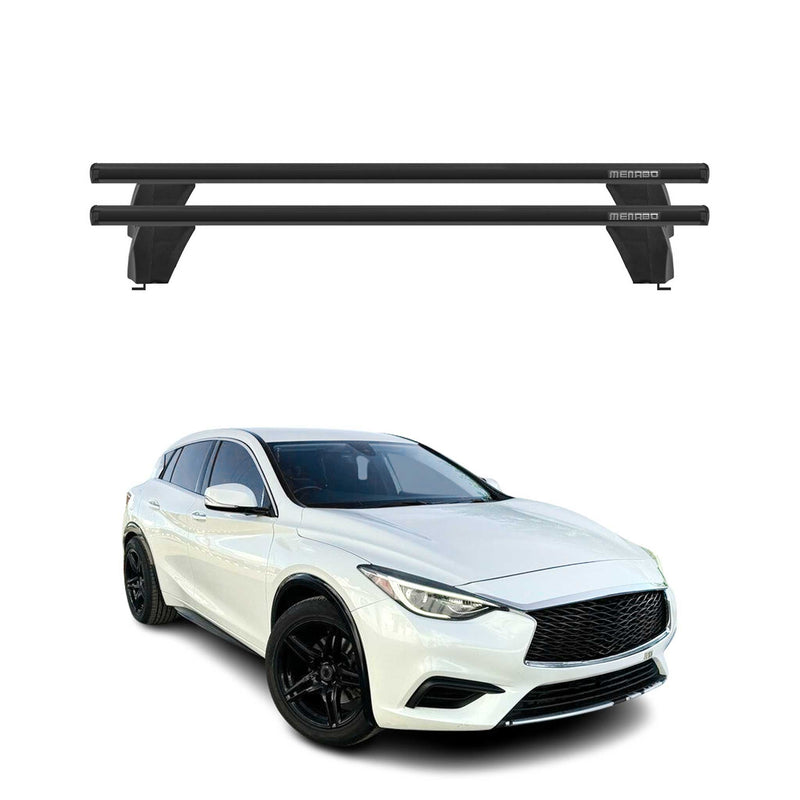 Menabo Dachträger Grundtäger für Infiniti QX30 2016-2019 75kg Alu Schwarz 2 tlg