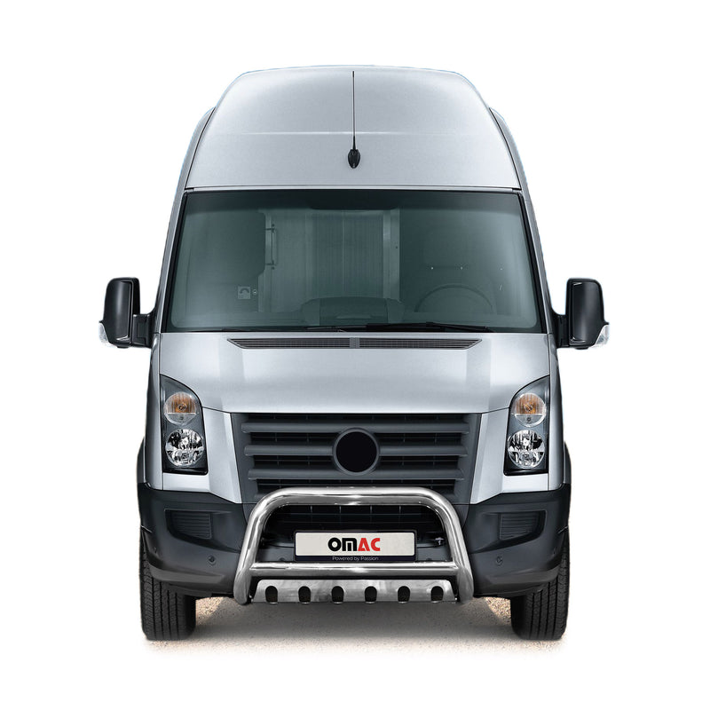 Protezione anteriore per VW Crafter 2006-2017 con ABE in acciaio inox argento