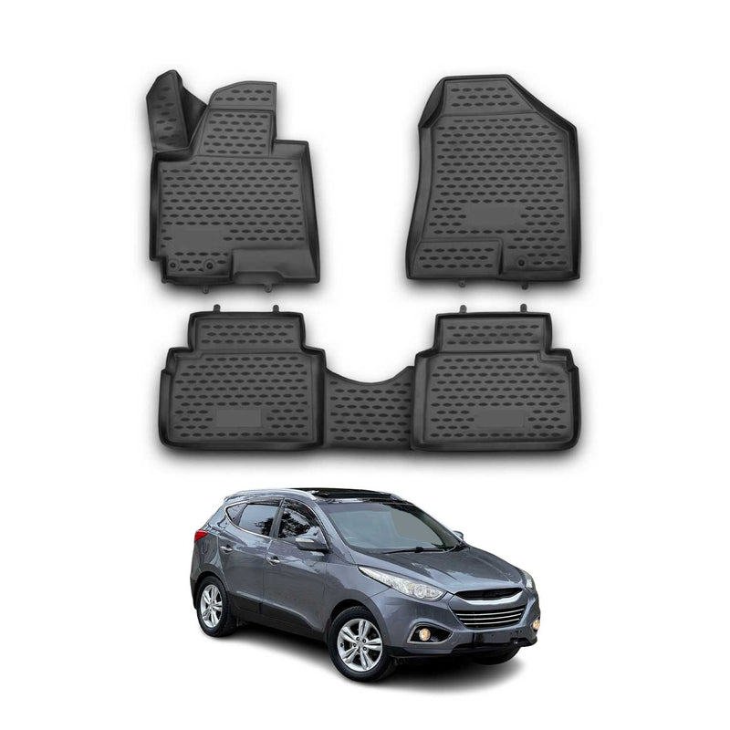 Tappetini Hyundai ix35 2009-2015 in TPE nero, 4 pezzi