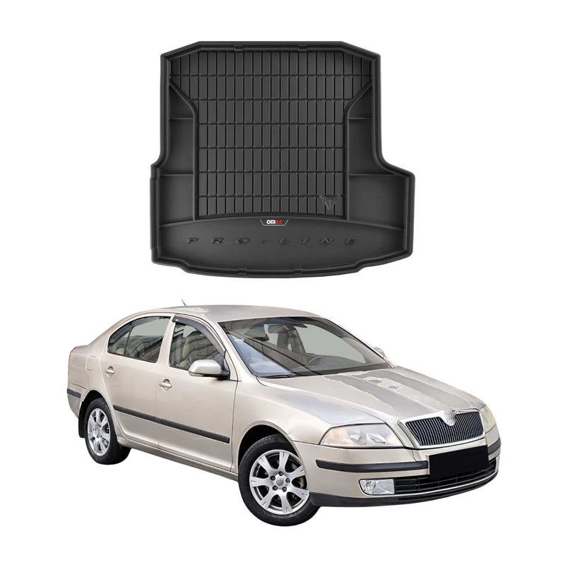 Vasca portabagagli in gomma OMAC per Skoda Octavia 2004-2013, vasca portabagagli in TPE, nera