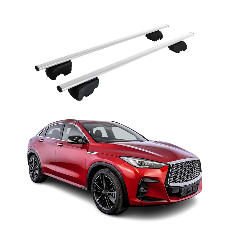 Portapacchi da tetto per Infiniti QX50 2019-2025, portapacchi base ABE argento