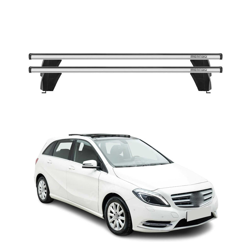 Barre portatutto Menabo per Mercedes Classe B W246 2012-2018 ABE grigio alluminio