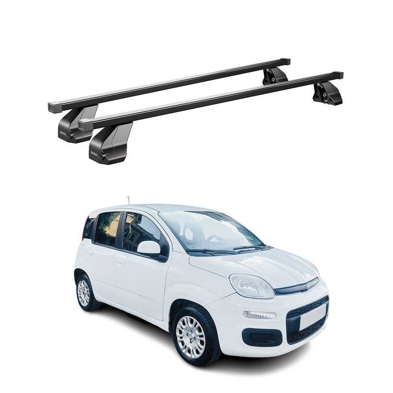 Barre portatutto Menabo per Fiat Panda 2015-2025 ABE acciaio nero 2 pezzi