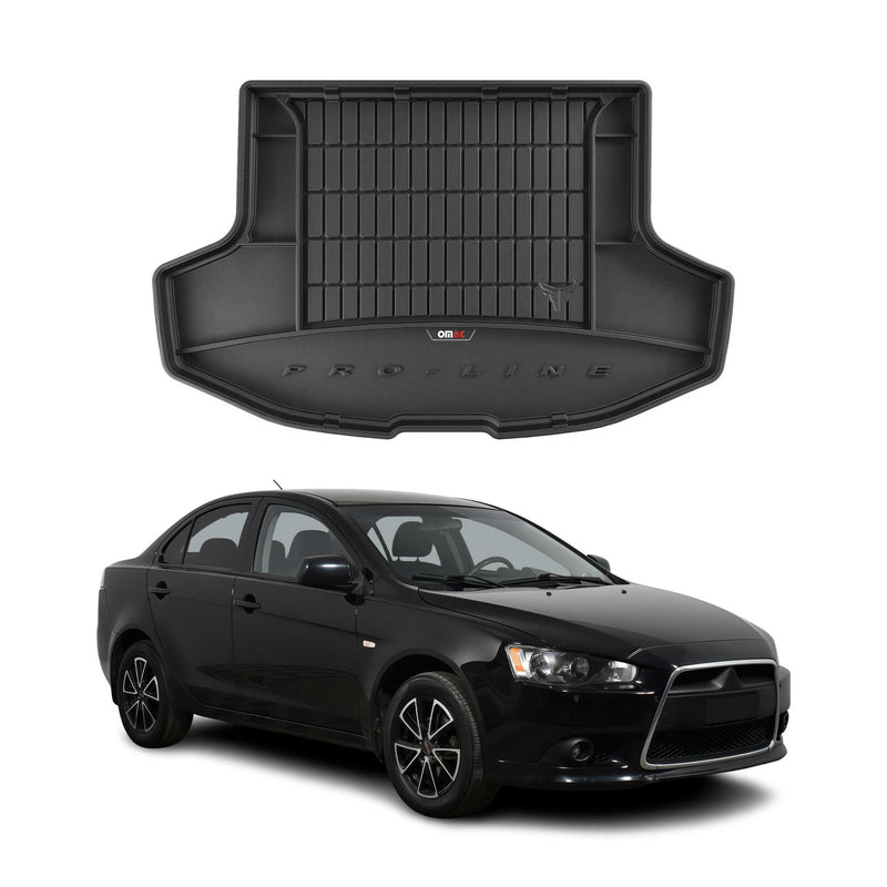 Vasca baule in gomma OMAC per Mitsubishi Lancer Sportback 2007-2016 TPE Nero