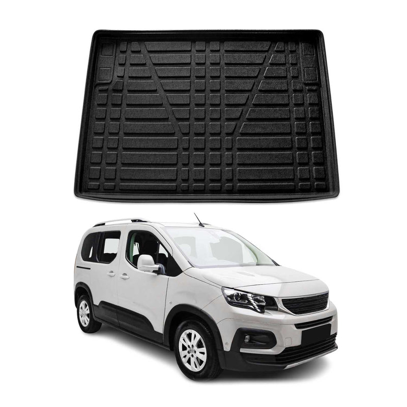 Vasca baule per Peugeot Rifter 2019-2025 Gomma TPE Nero