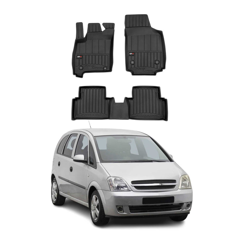 Tappetini Opel Meriva 2003-2010 TPE Nero 3 pezzi