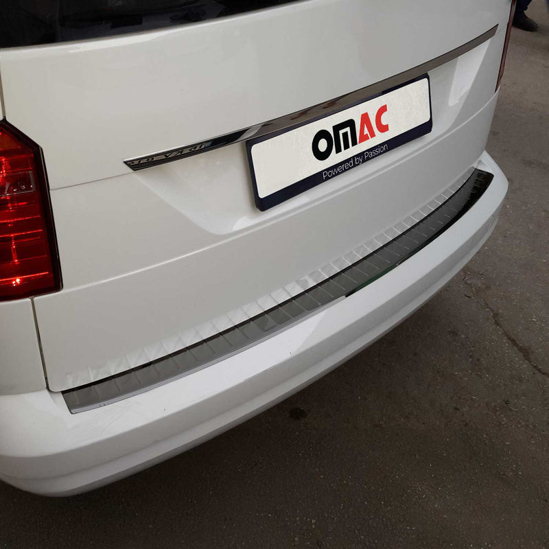 Protezione paraurti per soglia di carico per VW Caddy 2015-2020 in acciaio inox scuro, 1 pezzo