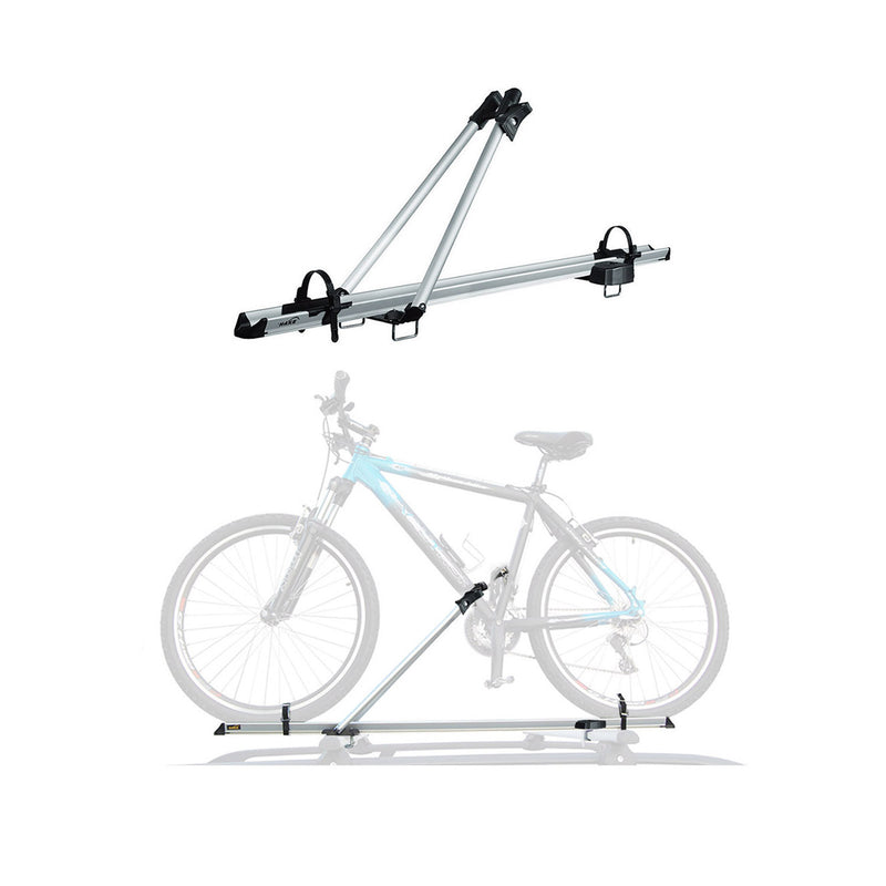 Portabici da tetto portabici fino a 17 kg in alluminio argento