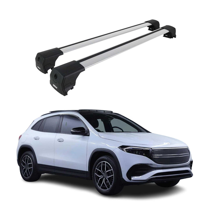 Portapacchi da tetto per Mercedes EQA H243 2021-2025 ABE grigio alluminio