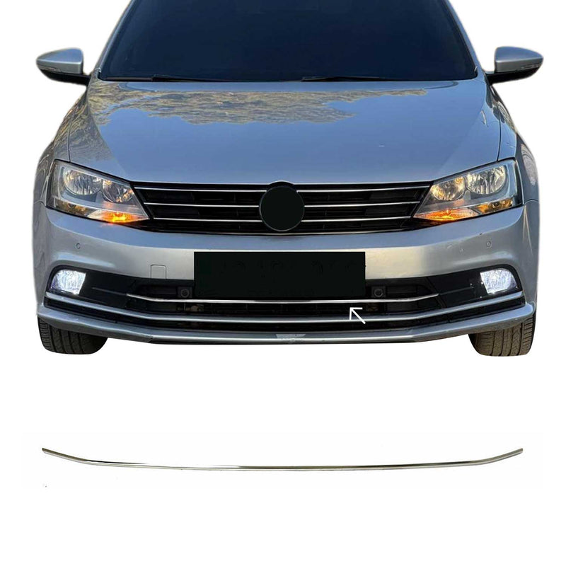 Kühlergrill Leisten Grillleisten für VW Jetta 2014-2018 Edelstahl Silber 1tlg