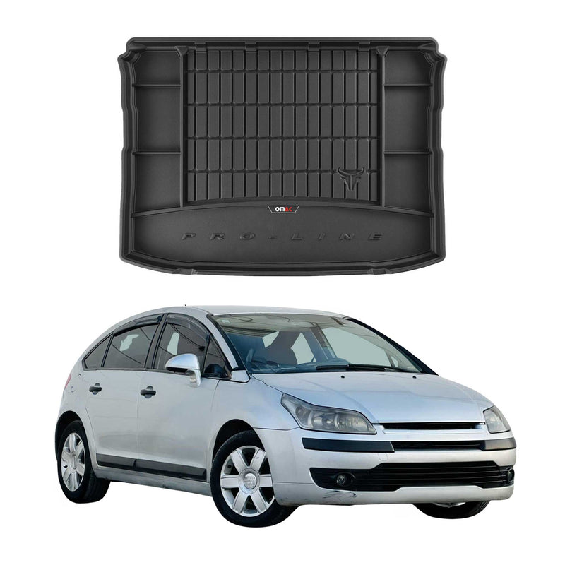 Vasca portabagagli in gomma OMAC per Citroen C4 2004-2010, vasca portabagagli in TPE, nera