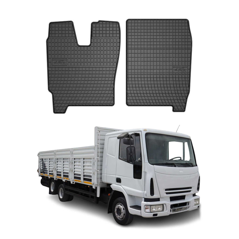 Tappetini in gomma neri per Iveco Eurocargo 160 2002-2008, 2 pezzi