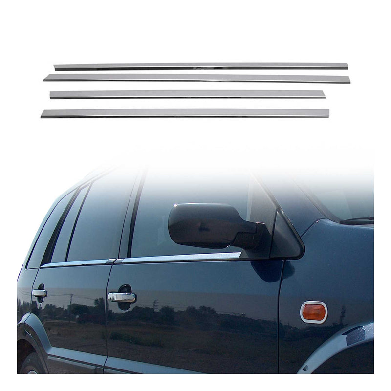 Listelli decorativi per finestrini Ford Fusion 2002-2012 in acciaio inox cromato 4 pezzi