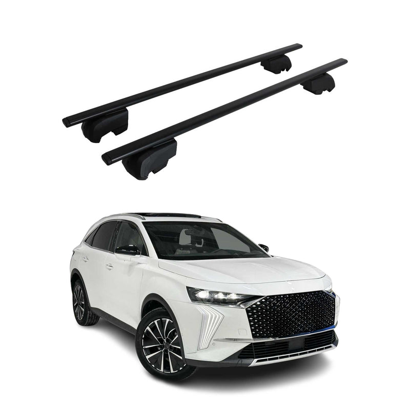 Dachträger Gepäckträger für Citroen DS7 2018-2025 Grundträger ABE Schwarz 2x