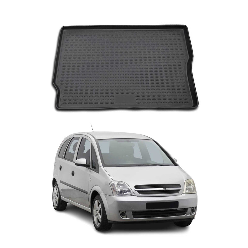 Tappetino per bagagliaio in gomma TPE per Opel Meriva 2003-2010 nero