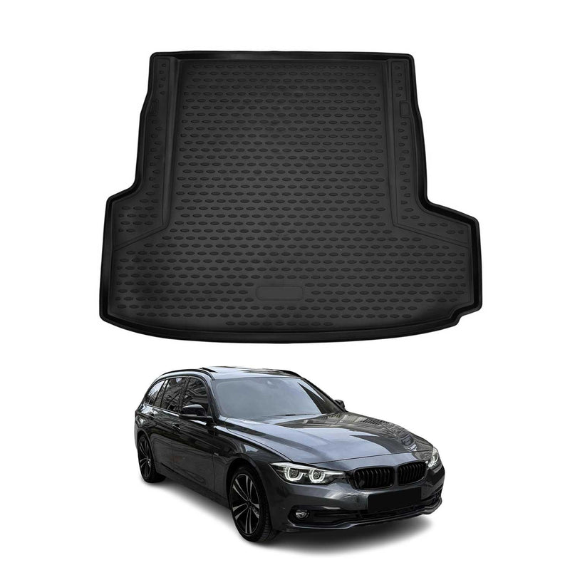 Kofferraummatte Kofferraumwanne für BMW 3er 2015-2021 Gummi TPE Schwarz