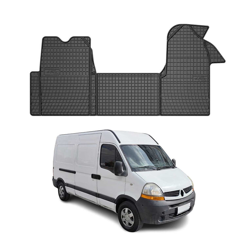 Tappetini in gomma neri per Renault Master 2003-2010, 3 pezzi