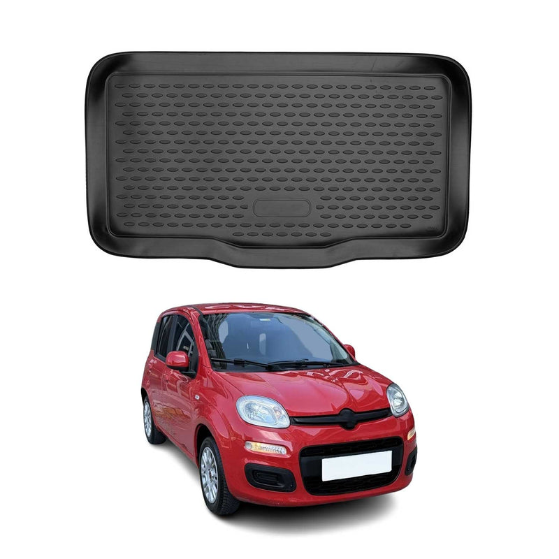 Tappetino per baule Fiat Panda 2011-2025 in gomma TPE Nero