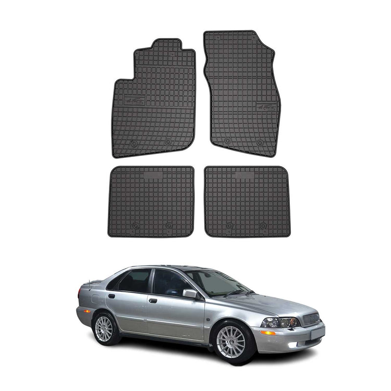 Tappetini in gomma neri per Volvo S40 1995-2004, 4 pezzi