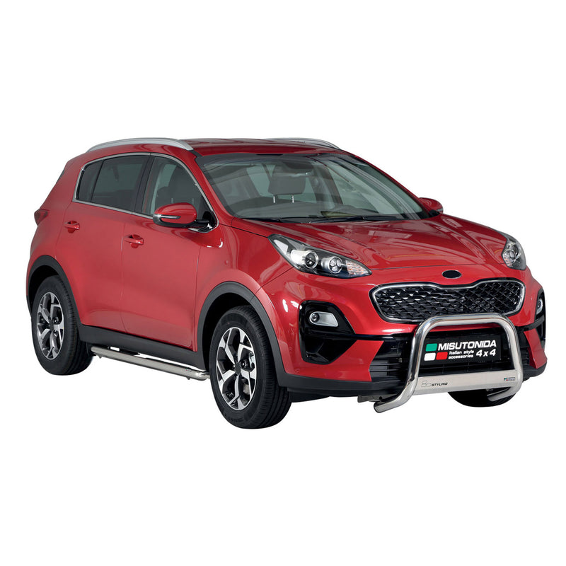 Minigonne laterali in acciaio per Kia Sportage 2016-2020 Argento