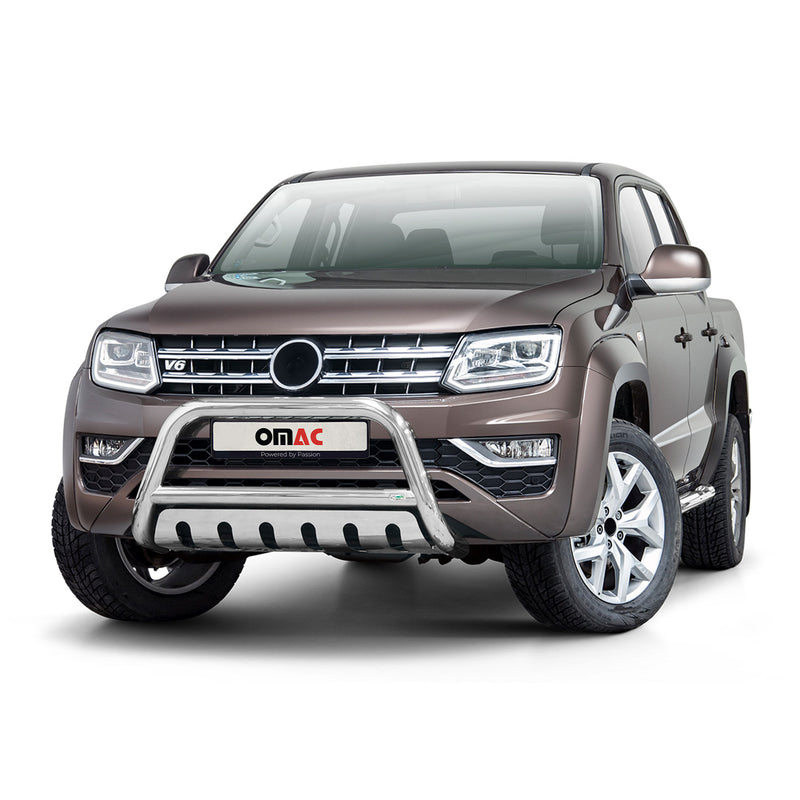 Protezione anteriore per VW Amarok 2016-2021 con ABE in acciaio inox argento