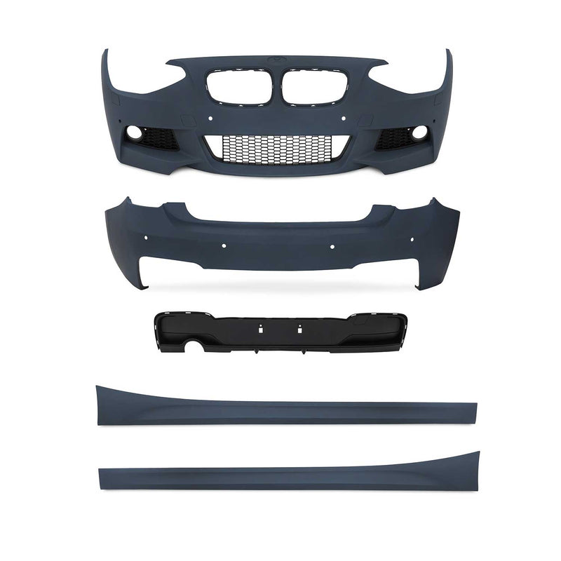 JOM Stoßstangen Kit & Seitenschweller für BMW F20 5-türer 2011-2015 Schwarz