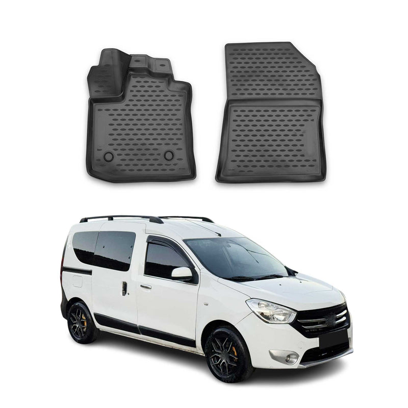 Tappetini Dacia Dokker 2012-2021 in TPE Nero 2 pezzi