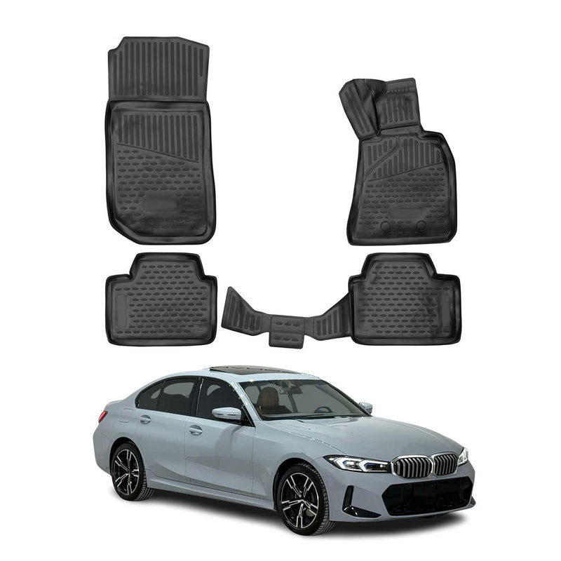 2018-2025 BMW 3er Fußmatten TPE Schwarz 4 tlg