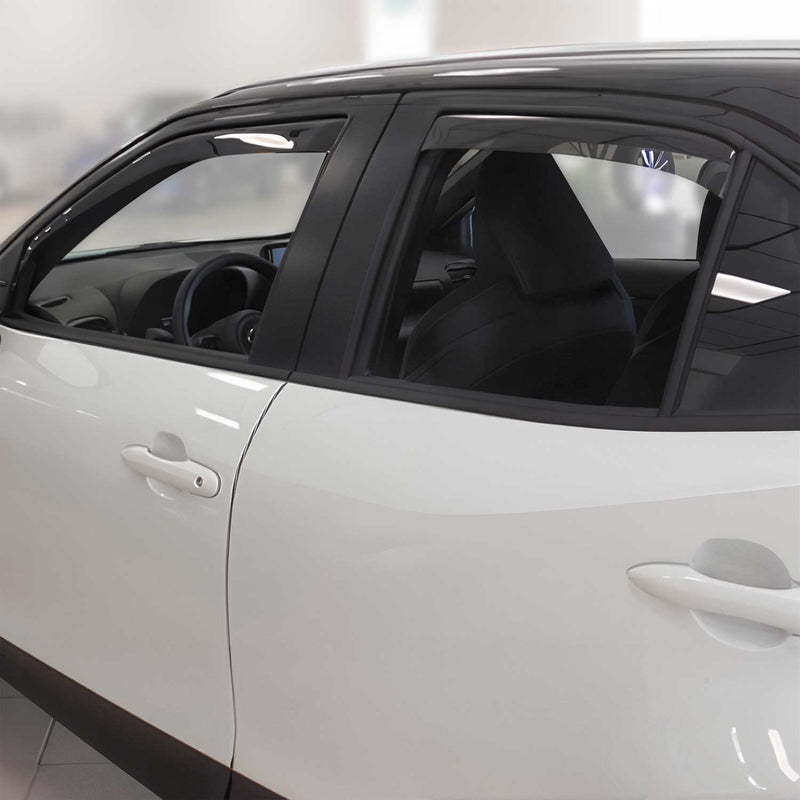 Deflettori antivento e antipioggia per Toyota Yaris Cross 2022-2025 in acrilico scuro, 4 pezzi