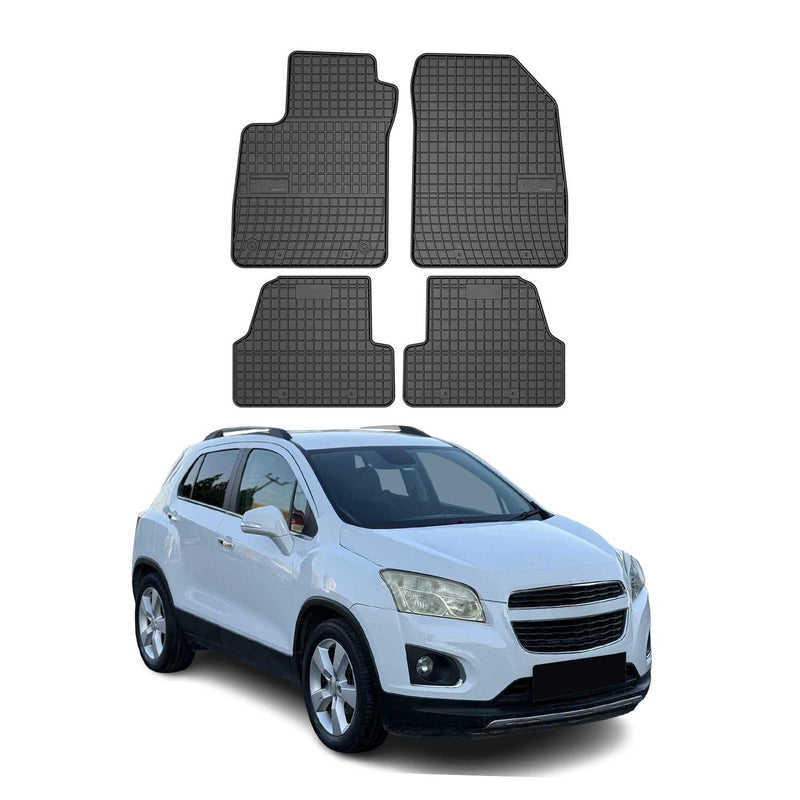 Tappetini in gomma neri per Chevrolet Trax / Buick Encore 2013-2022, 4 pezzi.