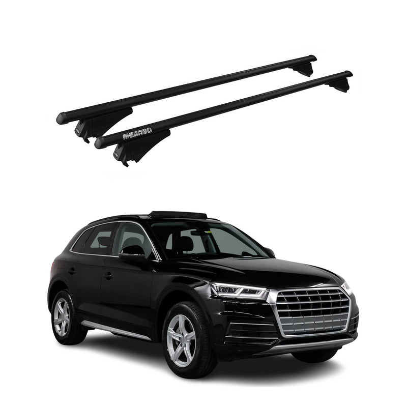 Barre portatutto Menabo per Audi Q5 2017-2024 ABE alluminio nero 2 pezzi